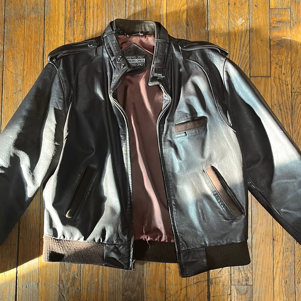 Members Only Men's Vintage Leather Jacket